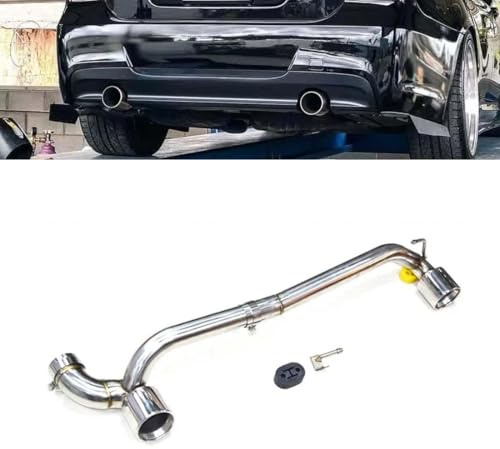 Endstuck Auspuff für BMW E90 E92 320i 318i 325i 335i | Auspuffblenden Edelstahl Auto Endstück Endschalldämpfer Spitze Endrohrblende,normal-A Silver