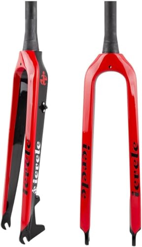 Kcolic Fourche Rigide VTT 26/27,5/29''/29L Fibre Carbone, Tube Conique 28,6 Mm 1-1/2'', Frein Disque, Fourche Avant pour Vélo QR D,27.5in