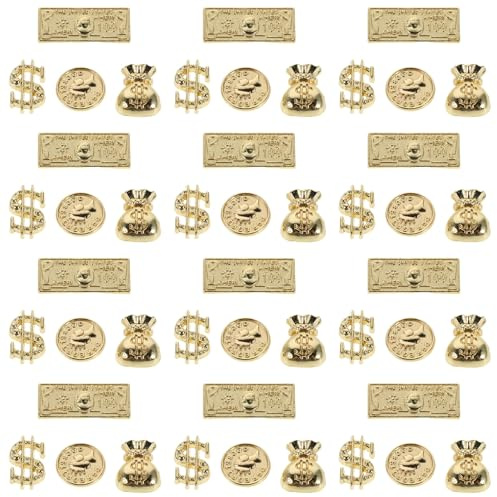 Ipetboom 200 Piezas Accesorios Para Decoración De Uñas Dijes De Metal Dorado Dijes De Bolsa De Dinero Para Uñas Para Fiestas y Eventos Especiales