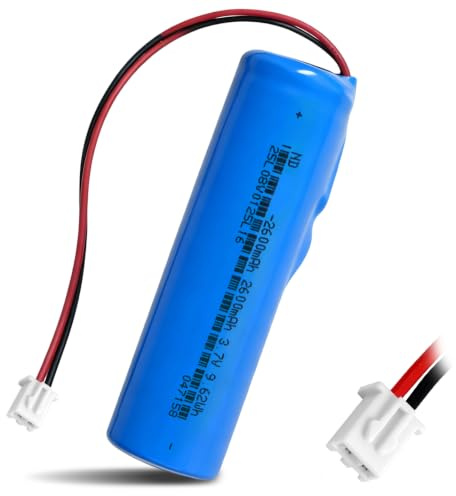 Batería recargable de polímero de litio de 3,7 V, 2600 mAh, con conector XH2.54/2P, para productos electrónicos de bricolaje, juguetes, iluminación, dispositivos Bluetooth (1 unidad)
