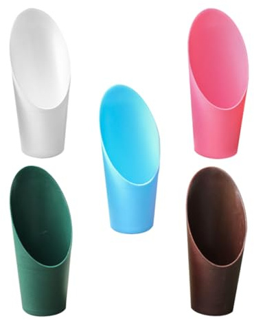 Outanaya Palette per Terriccio da Giardino in Plastica Set da 5 Pezzi Palette da Scavo Leggere e Resistenti Attrezzi Manuali per Trapianto e Orto Colori Assortiti per Riutilizzabile