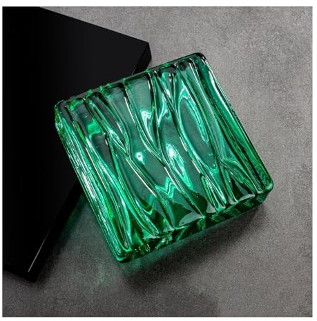 Piastrelle rettangolari in cristallo, Parete divisoria in mattoni di vetro multicolore 1,5,10,20 pz(Green,5pcs)