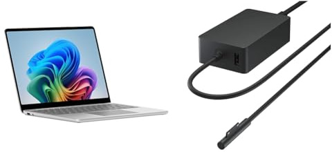 Microsoft Surface Laptop | Copilot+ PC | LCD Touchscreen 13” | Snapdragon® X Plus | 16 GB di RAM | 256 di memoria | Ultimo modello | Platino + Alimentatore da 65 W - Starter pack