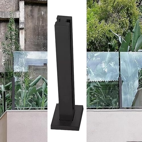 Genérico Kit de Postes Cuadrados de Acero Inoxidable para barandillas de terrazas y escalones de porches, Sistema de Paneles de Vidrio Exterior de 55,1, Poste de Cerca Duradero para Puertas y balaus