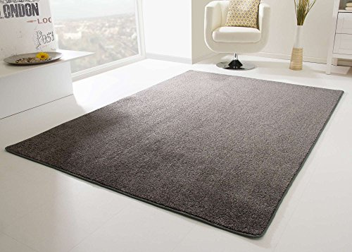 Steffensmeier Kurzflor Teppich Cambridge, Wohnzimmer, Schlafzimmer, in Anthrazit, Größe: 300x400 cm