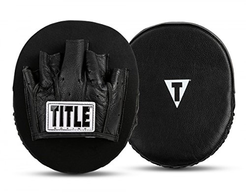Title Boxing Punch Mitts 2.0, Black - Boxing Pads, Muay Thai Pads, MMA Equipment, Kickboxing - 6.5 * 6 * 1