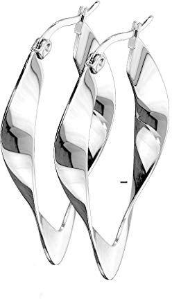 beyoutifulthings 1 Paar Damen Ohringe verdrehte CREOLEN OVALES-DESIGN Ohr-ringe Ohr-stecker Chirurgenstahl Multicolor