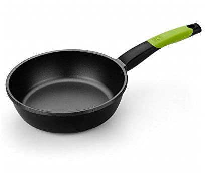 BRA Sartén honda prior bra a121447 - ø28cm - espesor 5mm - aluminio fundido - teflón antiadherente - mango ergonómico con silicona