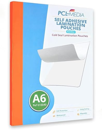 PCL Media ltd® Selbstklebende Tasche, A6 Pack of 5