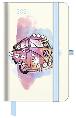 GreenLine Diary Bulli 2021 - Buchkalender - Taschenkalender - 10x15