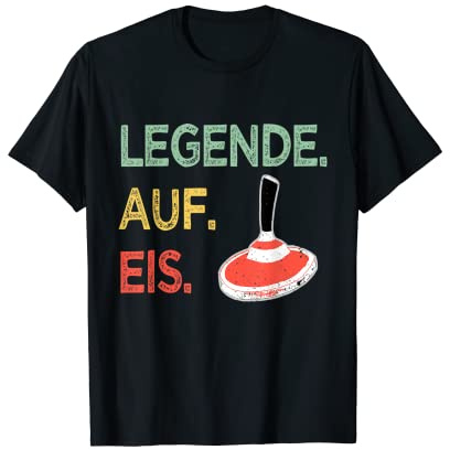 Legende auf Eis Eisstock Eistockschießen Stockschütze T-Shirt