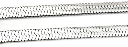 Stfery Halskette Männer, Halskette Silber 45 cm Damen Edelstahl 6MM Fischgrätkette Modeschmuck Herren Geschenk Geburtstag