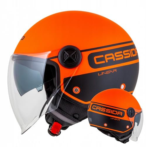 JetHelm Cassida Handy Plus Linaer orange matt/schwarz XS-XXL (53-61cm) (S)