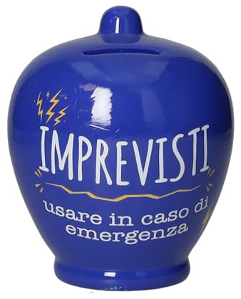 BRANDANI Salvadanaio Classico con Frase 14x11cm Dolomite Blu