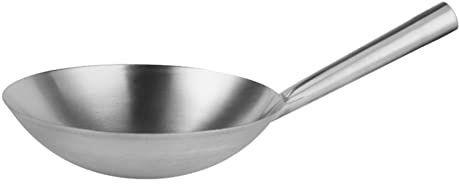Cucina Cottura Fornello in Acciaio Inossidabile Wok Ristorante Frittura Wok Materiale in Acciaio Inossidabile Piccolo Wok Rotondo