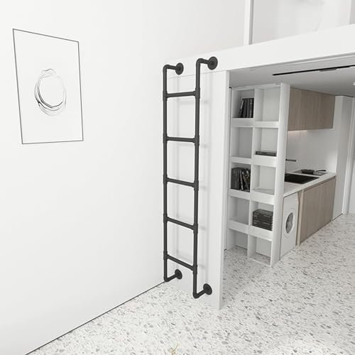 Ausstiegsleiter für Kellerfensterschacht, an der Wand montierte Leiter aus Schmiedeeisen für Etagenbetten im Dachgeschoss, Trittleitern aus Metall für Dachböden, Aufstiegsleitern für Hochbet