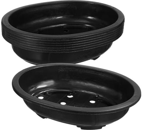 Parliky 6pièces Pots De Fleurs Plastique Ovales Lot de Parfaits pour Jardinage Et Décoration Extérieure Résistants Et Design Moderne Et Élégant Idéaux pour Balcons Et Cours