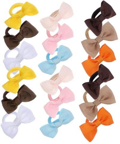 Vaguelly 18stücke Junge Mädchen Haar Bänder Bögen Haargummis Für Kleine Mädchen Pferdeschwanzhalter Elastische Haarschmuck Zubehör