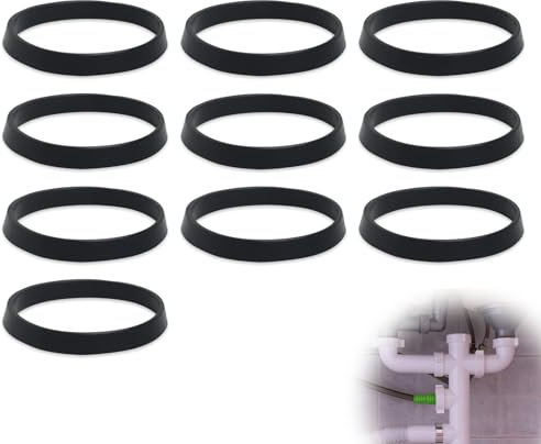 Rubber Washers For Plumbing 40mm 10pcs, Sink Plug Rubber Seal Cone O-Ring Silicone Washer For Water Pipe Sink Pipe Fittings For 1/2 Inch Drain Pipe Odour Trap Siphon