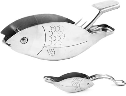 Presse-citron En Forme De Poisson – Presse-citron En Acier Inoxydable De Qualité Alimentaire, Presse-agrumes Manuel De Conception Ergonomique Pour Orange, Citron, Citron Vert, Grenade