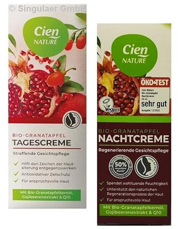 Cien Set Tag-und Nachtcreme BIO-Granatapfel, straffende Gesichtspflege 2x50ml