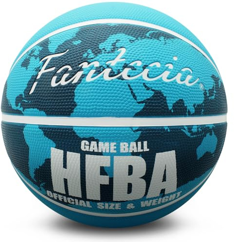 Fantecia Basketball Size 7 with Pump for Outdoor Indoor, Rubber Basketball Ball for Adult Youth, School, Training
