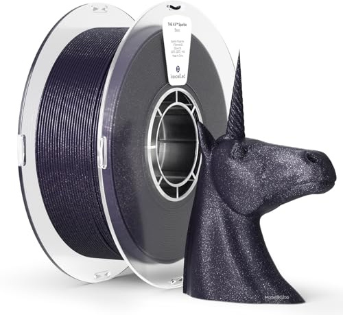 kexcelled PLA Galaxie Lila Sparkle Glitter Filament 1,75mm, 1kg Spule | Glänzende Funkelnde Oberfläche, Maßgenauigkeit +/- 0,03mm, für Dekorative Modelle, FDM 3D Drucker