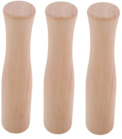 Abaodam 3pcs Wooden Pestle Set for Grinding Garlic and Spices, Large Potato Masher Pestle Hand Tool Kitchen Utensils for Muddling and Crushing Herbs