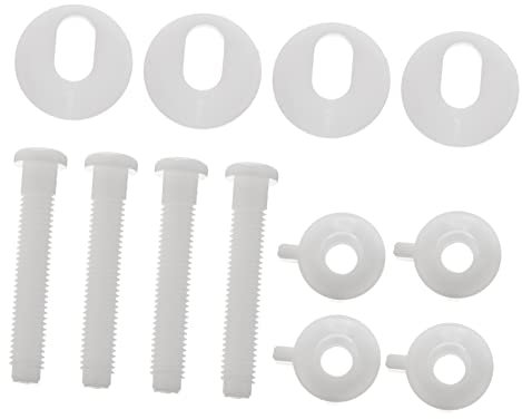 NUOBESTY 4pièces Boulons Plastique Fixation Abattant Wc Vis De Remplacement Siège Toilette Accessoires Résistants Et Pratiques Pour Couvercle Wc