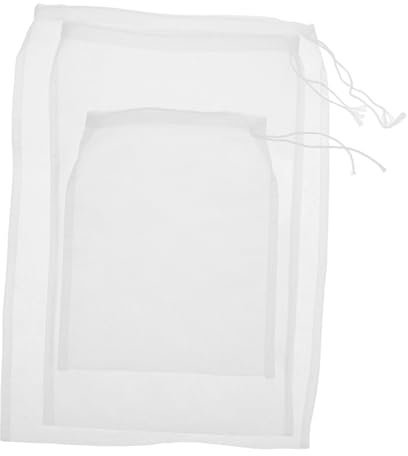 FUNNETOYU 3pièces Sachets Filtrants Réutilisables Nylon Pour Jus De Fruits Lait De Noix Maille Fine Pour Éliminer Les Impuretés Pour Cuisine