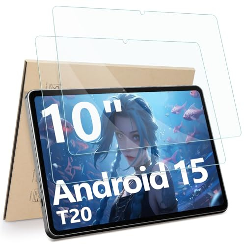 Hianjoo 2 Piezas Protector de Pantalla Compatible con TABWEE T20 10 / T80, T20 Protector de Pantalla Cristal Tablet Salvapantallas Vidrio Templado [9H Dureza Alta Claridad]