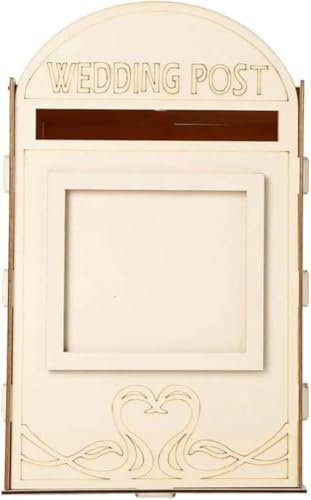 SGKOMN Boîte aux Lettres créative, boîte aux Lettres Murale en Bois, boîte aux Lettres de capacité Moyenne, boîte à Colis Moderne à Monter soi-même, Domestique, Style B