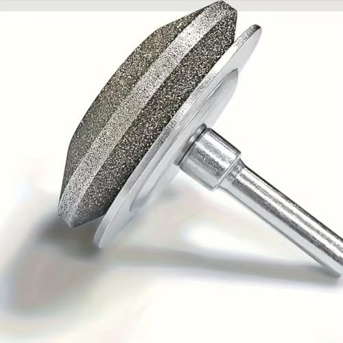 Allthingstore Affilacoltelli in metallo diamantato per tosaerba, grana 120, struttura interamente in metallo, per trapano a mano, attrezzatura da giardino, strumento di manutenzione
