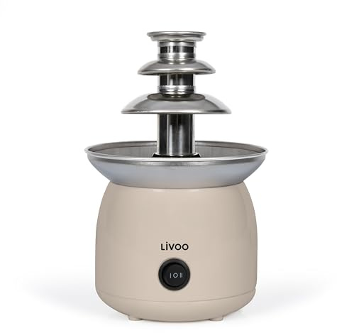 Livoo DOM533C - Fuente de chocolate (70 W, capacidad de chocolate fundido 250 ml, 3 niveles)