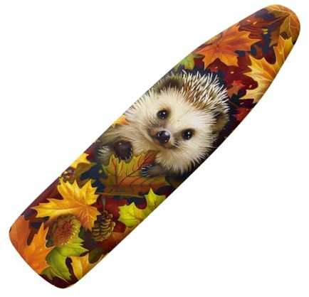 Ironing Board Cover 122X38 Hedgehog Heat Resistant Padded Cover With Elasticated Edge - Fits Most Standard Ironing Boards