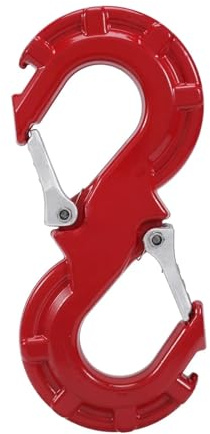 CYBSFKJ Grillete de Rescate rápido en Forma de S Rojo for Remolque, Gancho for cabrestante, Kit de recuperación de Remolque Todoterreno JK for automóvil 4x4