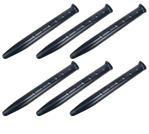 Besttoolifes Aluminium-Sandanker für Strand, Outdoor, Camping, U-förmige Zeltheringe, 6 Stück, leichte Schneezeltheringe, extra lange U-förmige Stifte mit verbreiterten, gebogenen (schwarz)