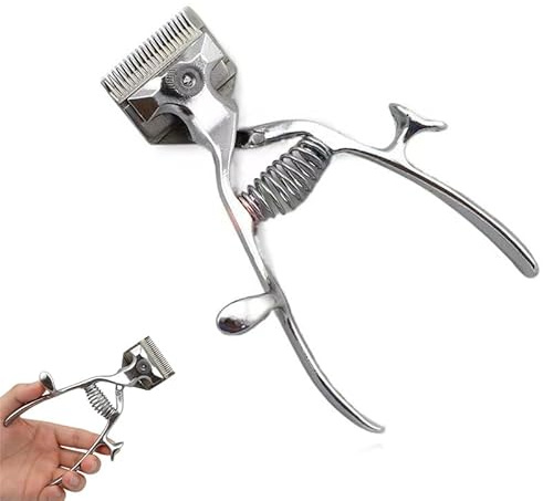 Tondeuse à cheveux manuelle portable en acier inoxydable pour salon de coiffure, usage domestique et amateurs de toilettage rétro