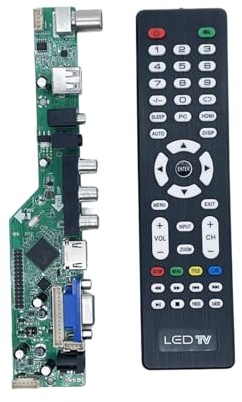 T.SK105A.03 Universal Lcd Led Tv Controller Driver Board VGA HD-MI USB TV Motherboard Analog Signal 15-42 Inch(T.SK105A.03)