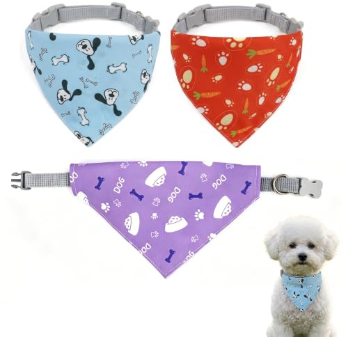 3 Stück Hunde Halstücher Verstellbares Dreieckstuch Hund Set für Hunde | Hundehalstuch mit Individuellem Look, Dog Bandana Hundeschal. Vielseitig einsetzbar und bequem im täglichen Gebrauch.