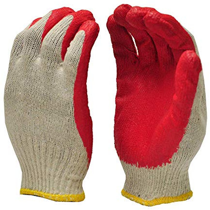 PROGEAR SAFETY 300 Pairs String Knit Red Palm Latex Dipped Work Gloves