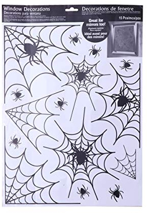 BESTOYARD Halloween Aufkleber Spinnennetz Selbstklebend 40X30Cm Schwarzes Spinnennetz Fensterbild Für Halloween Party Wohnzimmer Schlafzimmer Deko Entfernbare Sticker