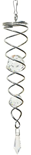 CIM Windspirale - Medium Crystal Twister Klar - Abmessung: 5x24cm - inkl. Wirbel, Haken und Nylonschnur - attraktive Dekoration