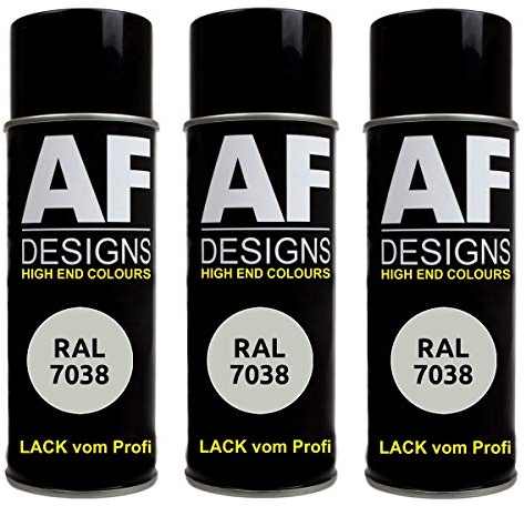 Alex Flittner Designs Spraydose RAL7038 ACHATGRAU matt, matt | 3er Pack RAL Spraydosen a 400 ml pro Dose