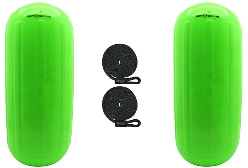 Extreme Max 3006.8524.2 BoatTector HTM Inflatable Fender Value 2-Pack - 10 x 27, Neon Green
