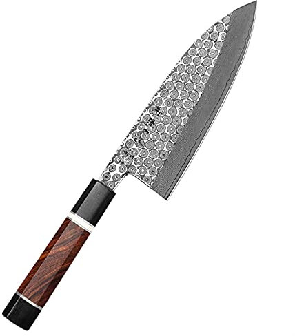 Serie retro 180mm Gyuto Cuchillo Damasco Sashimi Sashimi Japonés Filete de pescado Herramienta de cocina Sharp Salmon Cook Cuchillos de cocina