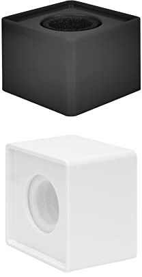JIHUOO 2 Pcs Cube Microphone Flag Stations Square Microphone Covers Logo Boxes Holders Interview Mic Stands For Reporters