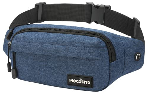Bauchtasche Gürteltasche, MOCOCITO Hüfttasche für Damen und Herren, für Outdoor Sport Camping Wandern Fahrrad Geschenke für Frauen Männe(Blau)