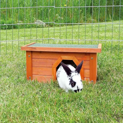 BUNNY BUSINESS SMALL Rabbit/Guinea Hide House for runs and enclosures, 40 x 20 x 28 Cm (Bunny-Cabin)