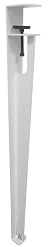 Pieds de Table Réglables en Métal,Pieds de Serrage de Table Forme de F,Pieds de Table Basse Sans Perçage,pour Console,Bureau,Salle à Manger,Pieds de Meubles de Bricolage (1pcs,White)